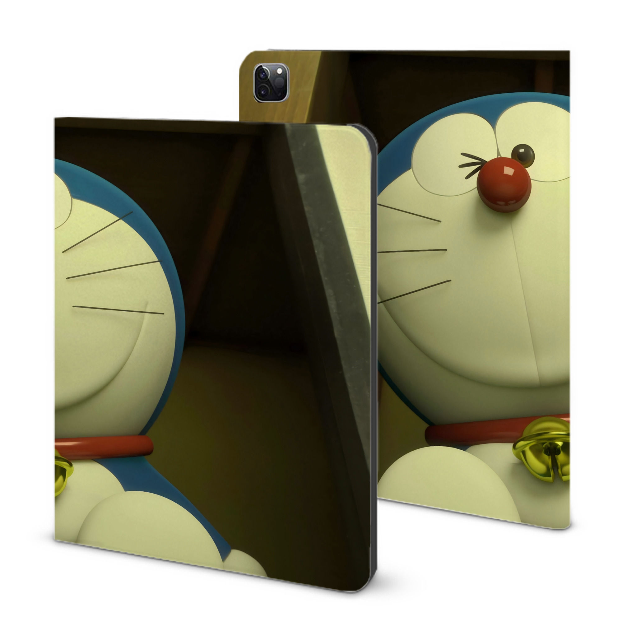 （画像用） ドラえもん Doraemon IPad ケース ブック型 PUレザー TPU 耐衝撃 軽量 薄型 ペン収納なし 全面保護 IPad 各モデル対応